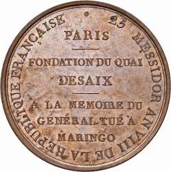 130 Medaglia 1800 opus Mercié. Æ gr. 28,72 mm 44,5 Dr. A BONAPARTE REEDIFICATEUR DE LYON Testa di Napoleone a s.