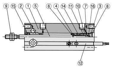 3!!! Descrizione nello di ritegno Dado estremità stelo Testata magnete Magnete Sensore