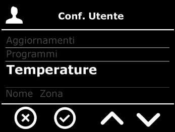 5 Configurazione utente/1 Selezionare l icona a fianco per