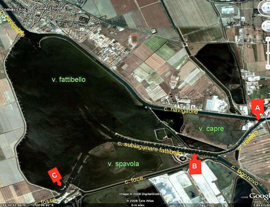 canale Fosse Foce, in prossimità dell immissione in valle Fattibello, in località Bettolino (figura 1).
