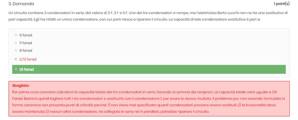 Cliccando su Prossima potrai saltare alla domanda successiva; Cliccando su Quiz-summary potrai invece inviare le tue risposte e visualizzare le tue statistiche, quelle degli studenti che hanno svolto