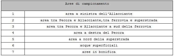 un sistema superiore monostrato a carattere freatico, in equilibrio con le acque del Fiume Pecora, dell Allacciante e del Padule, che dalla superficie si sviluppa fino a pochi metri di profondità; un