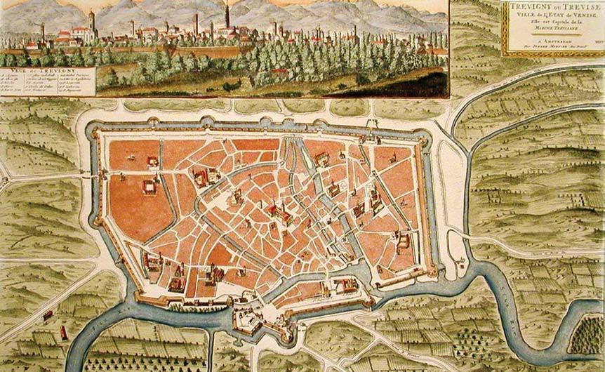 Un frammento della città medievale Prima in Italia, Treviso vedrebbe, in un contesto storico, la