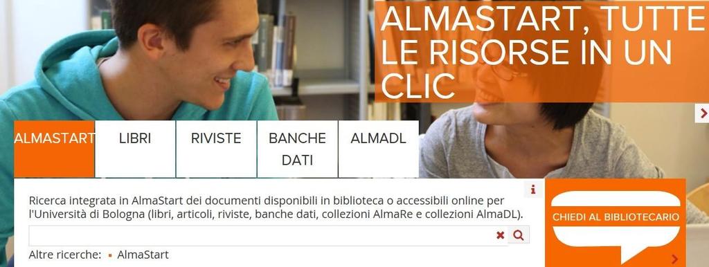 AlmaStart: il discovery tool dell Unibo Ricerca integrata in AlmaStart dei documenti disponibili in biblioteca o
