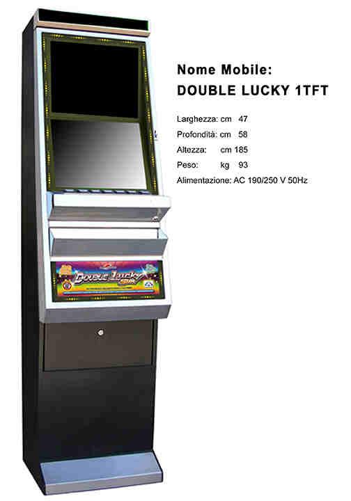 DOUBLE LUCKY 1TFT (produttore SAN MARINO GAMES) (componente non sensibile) N.B. I materiali, le finiture e le dimensioni del mobile possono subire leggere modifiche in fase produttiva * Nelle