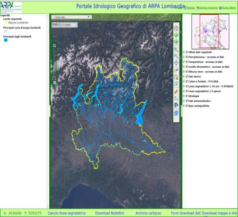 ARPA Lombardia: richiesta dati misurati Indirizzo internet: http://idro.arpaombardia.it/ pmapper-4.0/map.