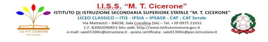 ISTITUTO DI ISTRUZIONE SUPERIORE "MARCO TULLIO CICERONE" - C.F. 83002040653 C.M. SAIS01300N - SEGR - SEGRETERIA Prot. 0001127/U del 18/02/2019 14:35:08Progetti e materiali didattici Prot. N.
