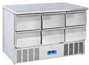 MODEL MODELLO CRD 92A CRD 94A CRD 96A GN1/1 refrigerated saladette with stainless steel top Saladette refrigerata GN1/1 con top inox v v v Stainless steel exterior and interior Corpo esterno e