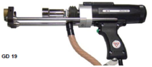 10 500mm) GD19 Pistola per saldatura di perni ad arco con ferula o protezione gas (range di saldatura Ø3 19 mm/ L.