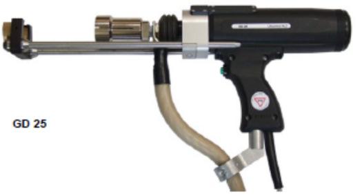 10525mm) PHM161 Pistola per saldatura di perni ad arco con ferula o protezione gas (range di saldatura Ø3 16 mm/ L.