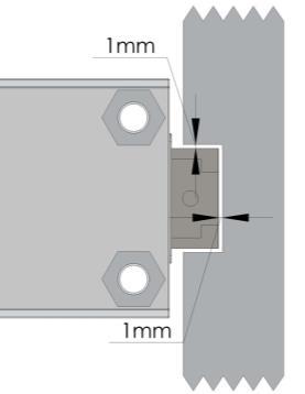 minimo di 3mm ed un massimo di 8mm.