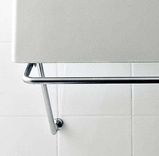 STUB100 per 100 Staffa di sostegno con portasciugamani per 100 Lavabo 100 sospeso (5051) linea TWO - HOOP - Noke - Fold Dim.