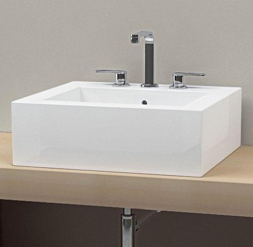 5052 60 Lavabo cm 60 da appoggio - sospeso Coppia staffe di sostegno (AQ04) Staffa di sostegno con portasciumani (STUB60) Panca Make-Up (MKP150 - MKP180) Panche Compono System (CSM90 - CSM135R/L -