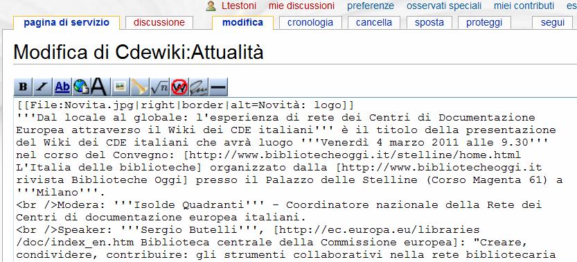 La forma - wiki Quale uso del wiki: accessi, scelte di amministrazione Le regole di utilizzo del software (compilazione