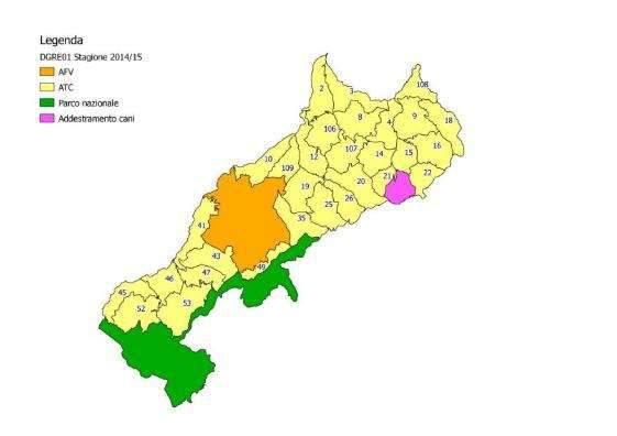 Figura RE3 Istituti e aree di gestione