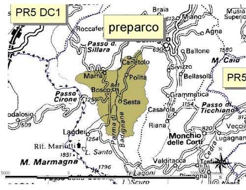 Figura PR24 Area Gestione Area Contigua AFV Alta Val Parma Provincia di Lucca I distretti del cervo della provincia di Lucca rimarranno invariati rispetto al precedente PAO 16-17.