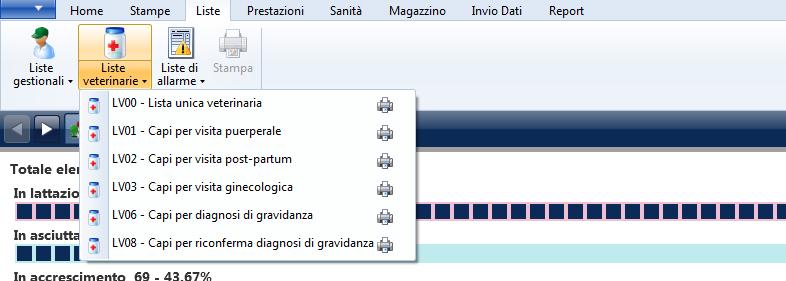 LISTE VETERINARIE Le liste veterinarie rappresentano, assieme alle altre liste, lo strumento per la facilitazione delle routine quotidiane aziendali.