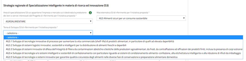 Figura 23 Macrotematica S3 Figura 24 Tema di sviluppo Nella tabella Partner vi è l elenco dei soggetti partecipanti.