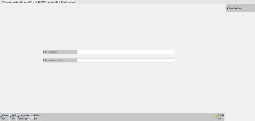 Download log sul client per installazioni con restrizione dati utente Nel menu Servizi Trasferimento file è disponibile una funzionalità per esportare sul client tutti i log dell installazione.