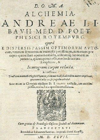 Andreas Libavius (1540-1616) descrisse con accuratezza (in Alchemia) varie preparazioni di nuove sostanze quali HCl, l acqua regia (3 HCl + 1 HNO 3 ),