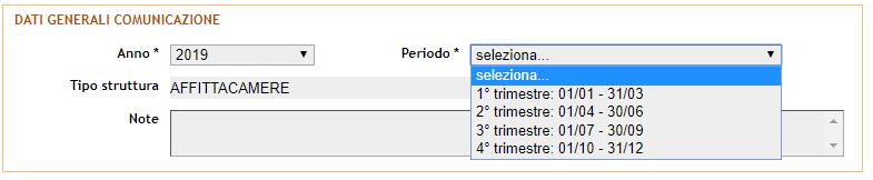 Per inserire una nuova comunicazione, verifcare che l utenza con cui si è collegat