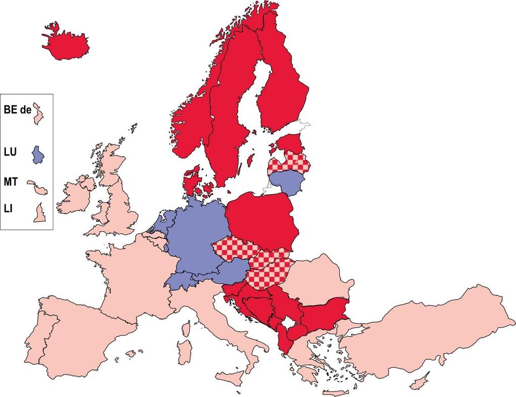 Principali modelli di istruzione primaria e secondaria inferiore (ISCED 1-2) in Europa, 2017/2018