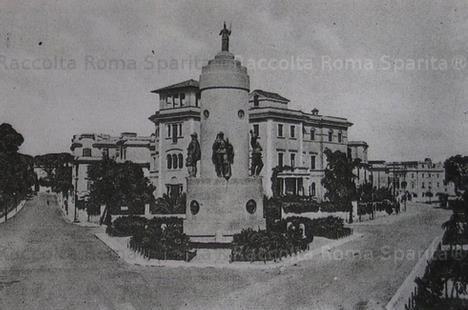 Posizione di quinta stradale di Villa Paolina in Largo XXI Aprile 1934 - prospettiva