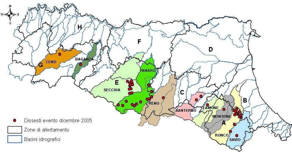 Le frane che si sono innescate nelle province di Parma, Reggio Emilia e Modena sono per la maggior parte superficiali, di dimensioni minori o comunque dell ordine delle decine di metri, che hanno