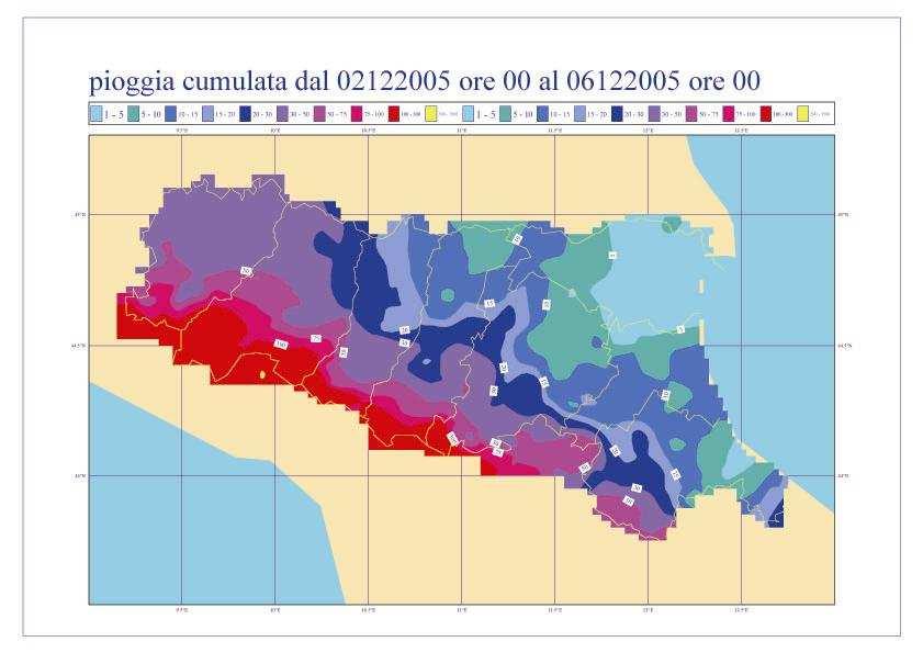 2.2. Analisi pluviometrica e nivometrica a scala regionale I sistemi nuvolosi transitati sulla regione si sono manifestati con maggiore intensità durante i primi due giorni dell evento, determinando