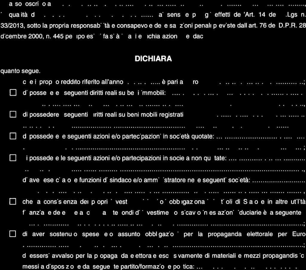 All. DCHARAZONE SULLA STUAZONE REDDTUÀLE E PATRMONALE DEGL AMMNSTRATOR l/la soffoscrtto/a.er.ae.lo n qualtà d a sens e per gl effett dell Art.