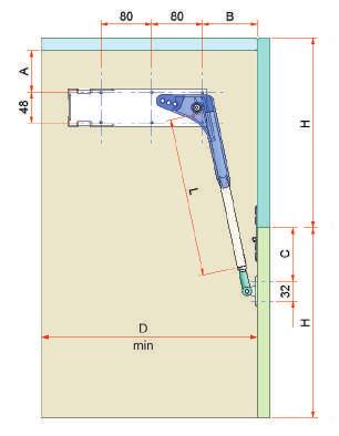 Montaggio cerniera anta 534 od. mm cciaio M000534NIK00 40x87 nichelato 2 per ante in legno 542 od.