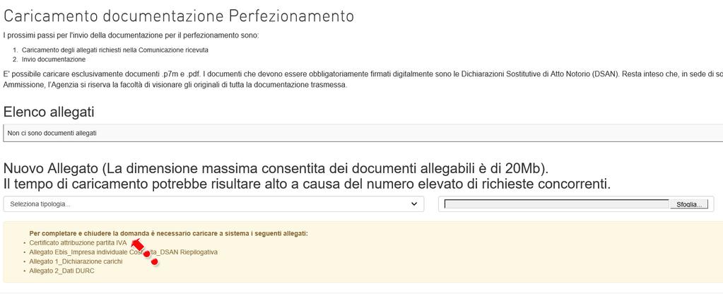 Il sistema richiede conferma per eliminare l allegato (Figura 16).