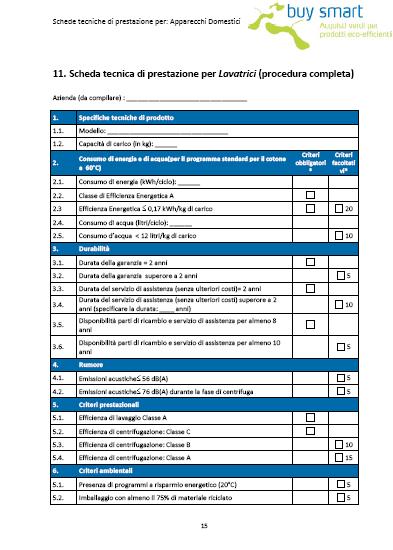 opzionali volontari L offerente può: compilare la scheda firmarla per