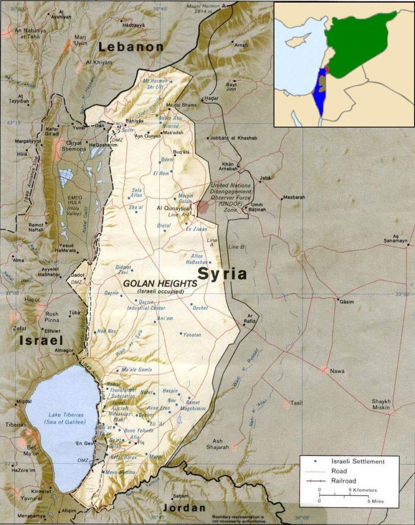 Una mappa delle Alture del Golan La decisione del Tycoon è stata duramente criticata anche da diversi ex dirigenti dell amministrazione statunitense.