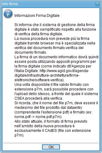 Figura 14: Messaggio info Il sistema richiede la conferma del