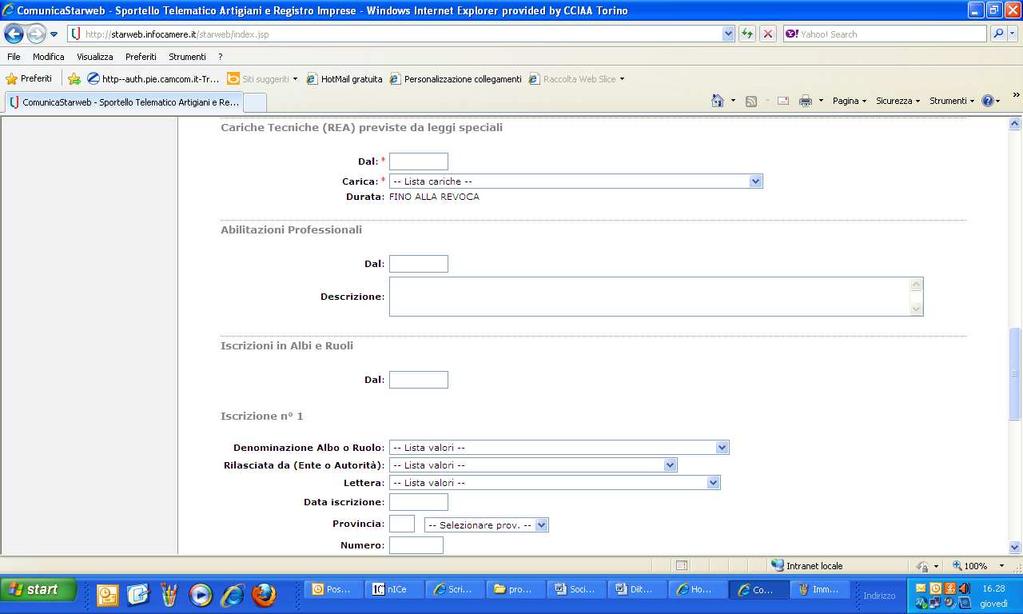 .per dichiarare i dati necessari alla certificazione della qualifica del legale rappresentante PREPOSTO all attività 1) indicare quale data nomina la data di invio della SCIA 9) indicare il numero di