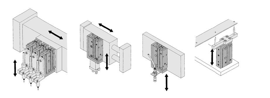 filettati) (Dispenser) Pick & Place Montaggio laterale (fori filettati)