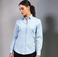 232 CORPORATE camicie 6 24 XS-3XL 5 g/m2 6 24 X 5 g/m2 PR344 Ladies' Stretch FitCotton Poplin Long Sleev Shirtt 97% cotone, 3% elastan.