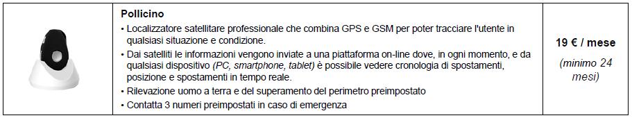 NUOVO SERVIZIO DI TELEASSISTENZA DEL COMUNE DI REGGIO EMILIA NOVITA NO LINEA TELEFONICA FISSA:GSM, GPS Permette di agire: In modo automatico