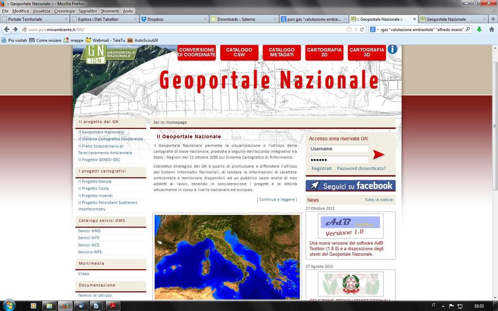 Il Sistema Cartografico Cooperante è la National Spatial Data Infrastructure (NSDI) realizzata coerentemente secondo la direttiva Europea INSPIRE e gli standard della DigitPA.