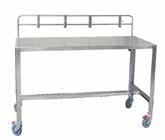 porta ferri a un ripiano con alzata in acciaio inox Stainless steel work table with one shelve