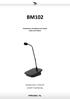 BM102. Postazione microfonica da tavolo Desk call station MANUALE UTENTE USER S MANUAL