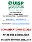 COMUNICATO UFFICIALE