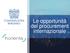 Le opportunità del procurement internazionale