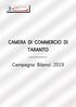 CAMERA DI COMMERCIO DI TARANTO Campagna Bilanci 2019