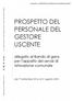 PROSPETTO DEL PERSONALE DEL GESTORE USCENTE