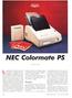 NEC Colormate PS. attenzioni nelle successive note che andrete a leggere. Descrizione