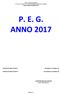 UFFICIO TECNICO COMUNALE 2 SETTORE 2 SERVIZIO LL.PP. - MANUTENZIONE DEL PATRIMONIO - AMBIENTE Piano Economico di Gestione 2017 P. E. G.