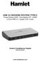 USB 3.0 DOCKING STATION TYPE-C Power Delivery 60W - Dual Display DP + HDMI 4 Porte USB Gigabit LAN - Audio