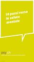 10 passi verso la salute mentale Guida della salute mentale del Cantone Berna